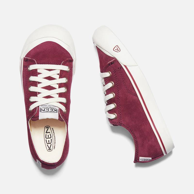 Keen Coronado III Suede Sneakers Damen DE-29135 Burgundy - Keen Damenschuhe Bordeaux